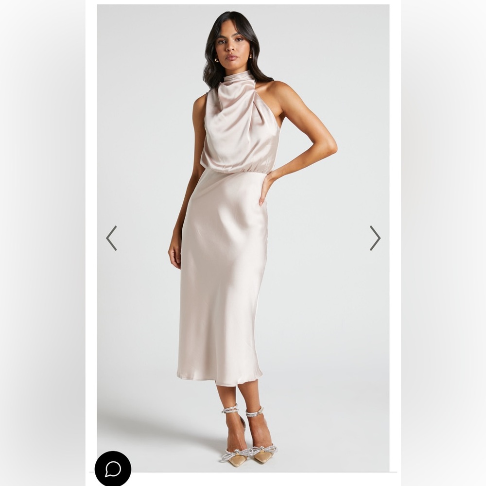 Satin midi dress